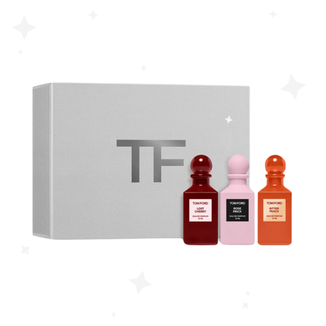 Tom Ford Private Blend Mini Decanter Gift Set featuring 12ml Rose Prick EDP