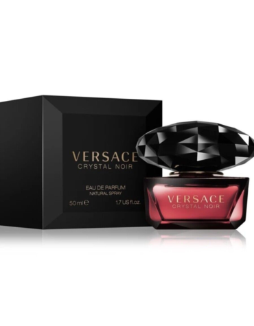 Versace Crystal Noir Eau de Toilette 50ml Spray – luxurious floral fragrance in elegant packaging