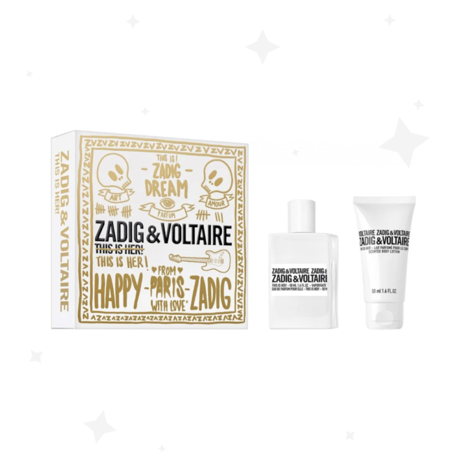 Zadig & Voltaire This Is Her Gift Set includes a 50ml EDP and a 50ml body lotion