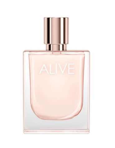 Elegant Hugo Boss Boss Alive Eau de Toilette 50ml Spray bottle showcasing a vibrant fragrance rich in fruity and floral notes for a refreshing scent experience.