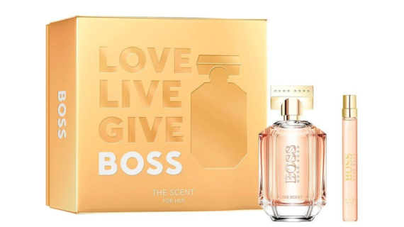 Indulge in the Hugo Boss The Scent for Her Gift Set featuring 100ml EDP and a convenient 10ml EDP