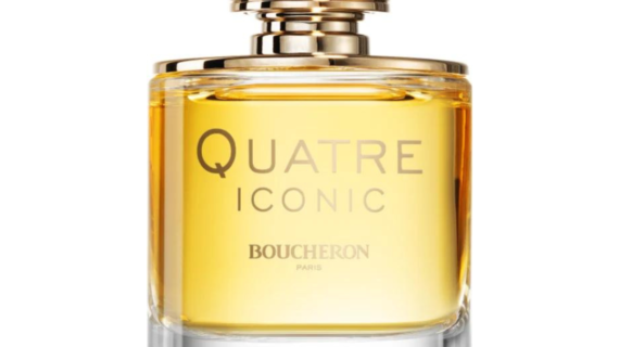 Elegant Boucheron Quatre Iconic Eau de Parfum 100ml spray bottle showcasing luxurious fragrance