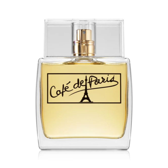 Elegant Cafe de Paris Eau de Toilette 100ml Spray showcasing a sophisticated fragrance in a stylish bottle