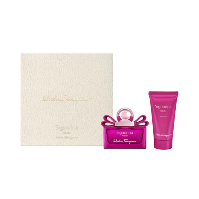 Salvatore Ferragamo Signorina Ribelle Gift Set featuring 30ml EDP and 50ml Body Lotion