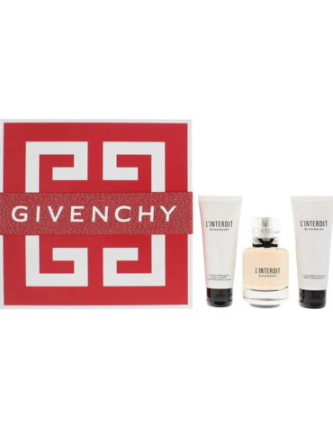 Shop Givenchy L'Interdit Gift Set 80ml EDP + 75ml Shower Gel + 75ml Body Lotion