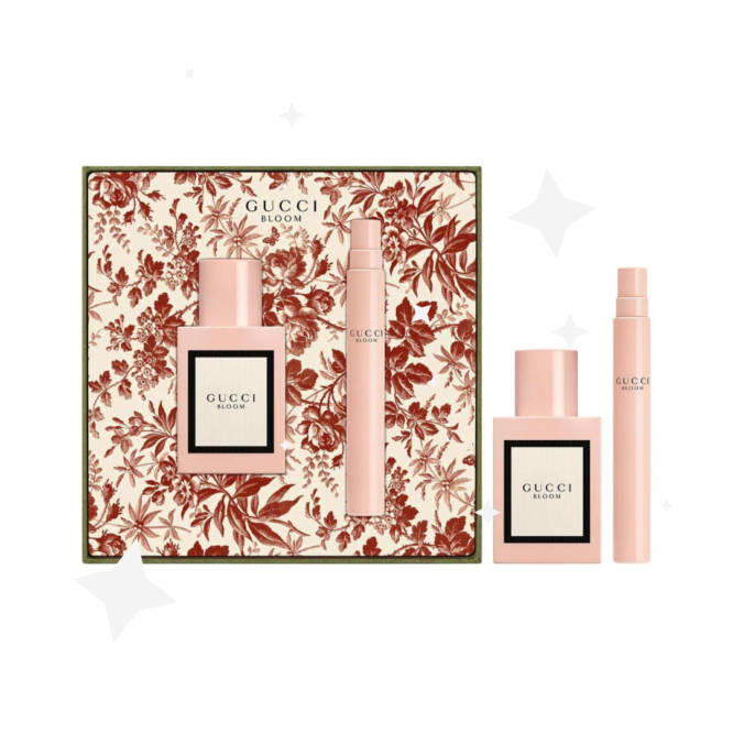 Gucci Bloom Gift Set featuring 100ml Eau de Parfum and 10ml travel-size Eau de Parfum