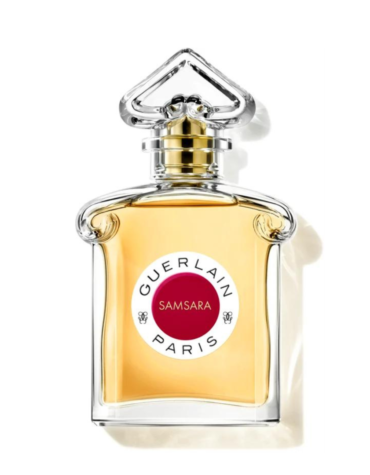 Elegant Guerlain Samsara Eau de Parfum 75ml Spray bottle showcasing the iconic fragrance