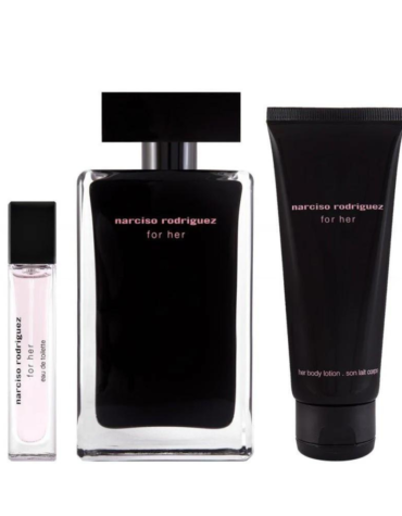 Narciso Rodriguez for Her Gift Set 100ml EDT + 50ml Body Lotion +10ml EDT