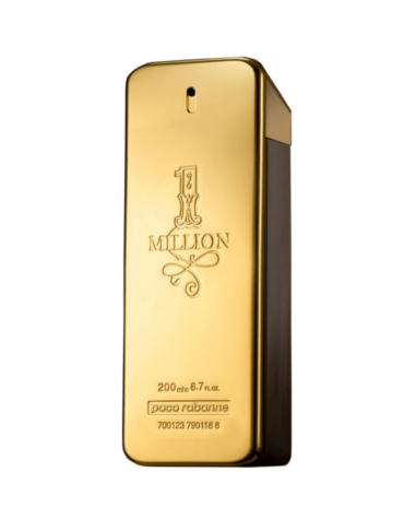 Stylish Paco Rabanne 1 Million Eau De Toilette 200ml Spray with luxurious gold packaging