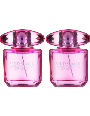 Versace Bright Crystal Absolu Gift Set featuring two 30ml EDP bottles