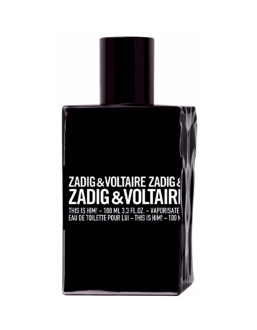 Zadig & Voltaire This is Him Eau de Toilette 100ml Spray - a bold and masculine fragrance featuring notes of black pepper and vanilla for modern men.