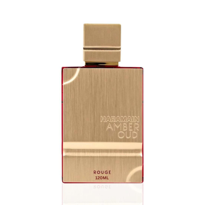 Al Haramain Amber Oud Rouge Eau de Parfum 120ml Spray - Luxurious unisex fragrance with warm amber and rich oud notes