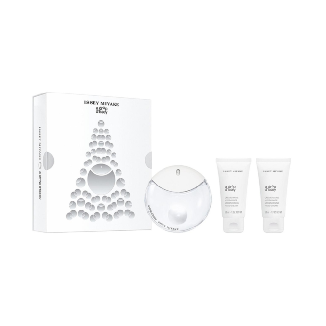 Issey Miyake A Drop d'Issey Gift Set featuring 50ml EDP and two 50ml hand creams