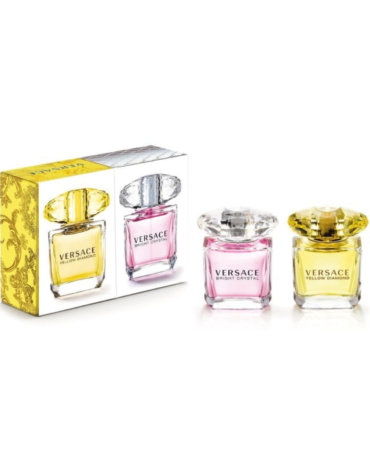 Versace Gift Set featuring 30ml Yellow Diamond EDT and 30ml Bright Crystal EDT - Elegant fragrances for a luxurious touch in stylish packaging.