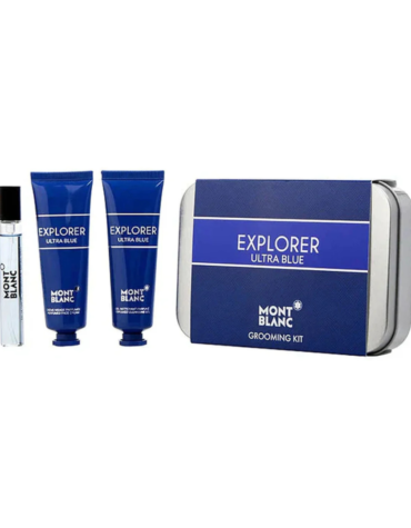 Mont Blanc Explorer Ultra Blue Grooming Gift Set featuring fragrance