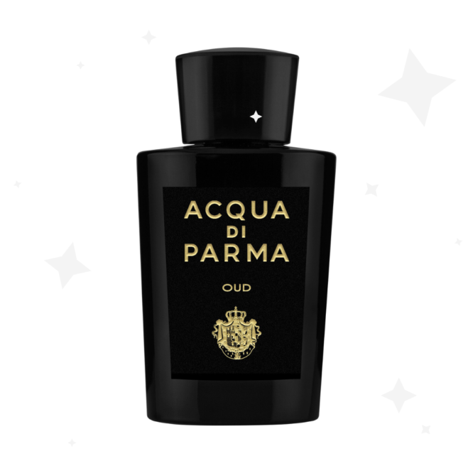 Acqua di Parma Oud Eau de Parfum 180ml spray showcasing a luxurious fragrance with rich oud notes