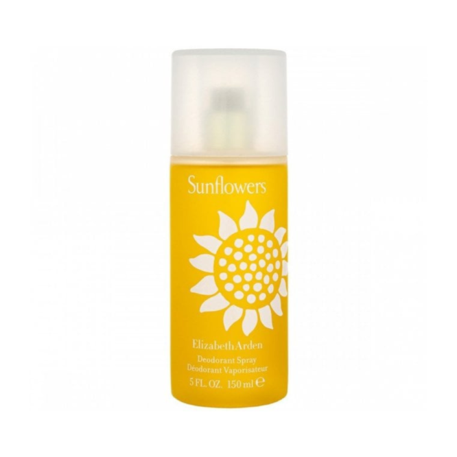 Elizabeth Arden Sunflowers Deodorant Spray 150ml - A fresh and floral scent for lasting protection and confidence throughout the day. Ideal for daily use.