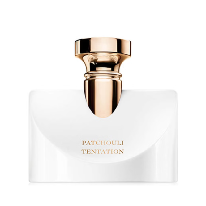 Bvlgari Splendida Patchouli Tentation Eau de Parfum 100ml Spray bottle showcasing luxury fragrance with rich patchouli notes for a captivating scent experience.