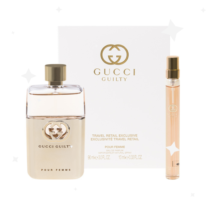 Gucci Guilty Pour Femme Gift Set featuring 90ml EDP and 10ml EDP