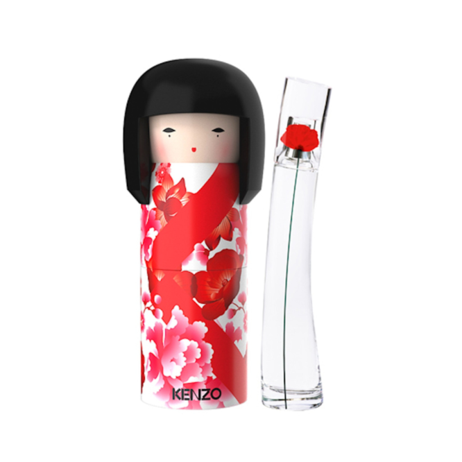 Kenzo Flower Eau de Parfum 50ml Spray in exclusive Kokeshi Doll Limited Edition packaging