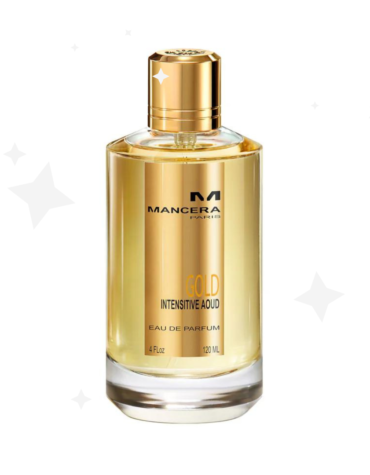 Mancera Gold Intensitive Aoud Eau de Parfum 120ml Spray features a luxurious blend of warm spices and deep woods