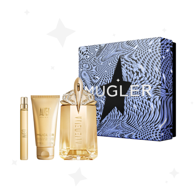 Luxury Mugler Alien Goddess Gift Set featuring 60ml Refillable EDP