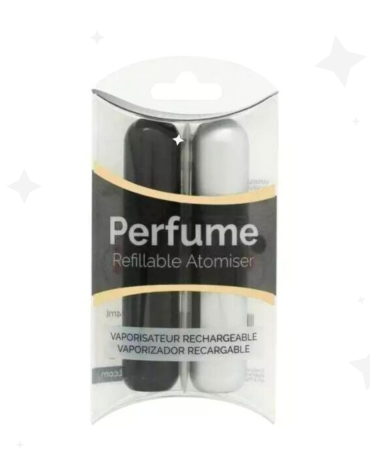 Buy Pressit Refillable Perfume Atomiser Duo Pack - Black & Silver