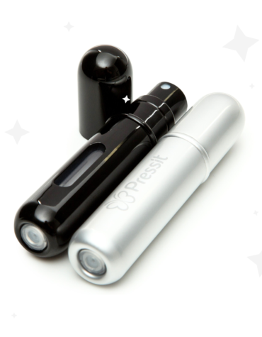 Shop for Pressit Refillable Perfume Atomiser Duo Pack - Black & Silver