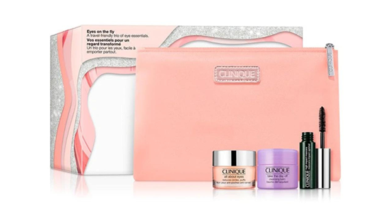 Clinique Eyes On The Fly Gift Set featuring versatile eye makeup essentials for a flawless look