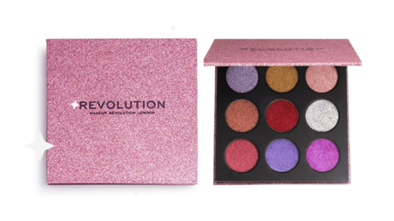 Makeup Revolution Pressed Glitter Eyeshadow Palette 9 x 1.5g – Diva2