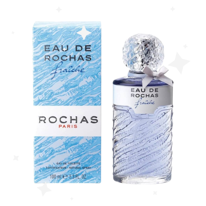 Rochas Eau de Rochas Fraiche Eau de Toilette 100ml Spray - refreshing citrus fragrance for a vibrant and energizing scent experience in a stylish bottle.