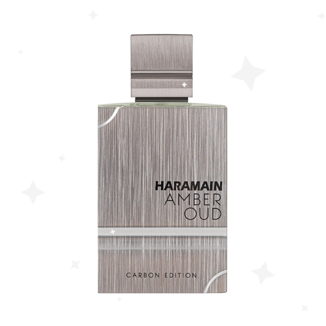 Al Haramain Amber Oud Carbon Edition Eau De Parfum 60ml Spray - Premium fragrance featuring rich amber and oud notes for a luxurious scent experience.