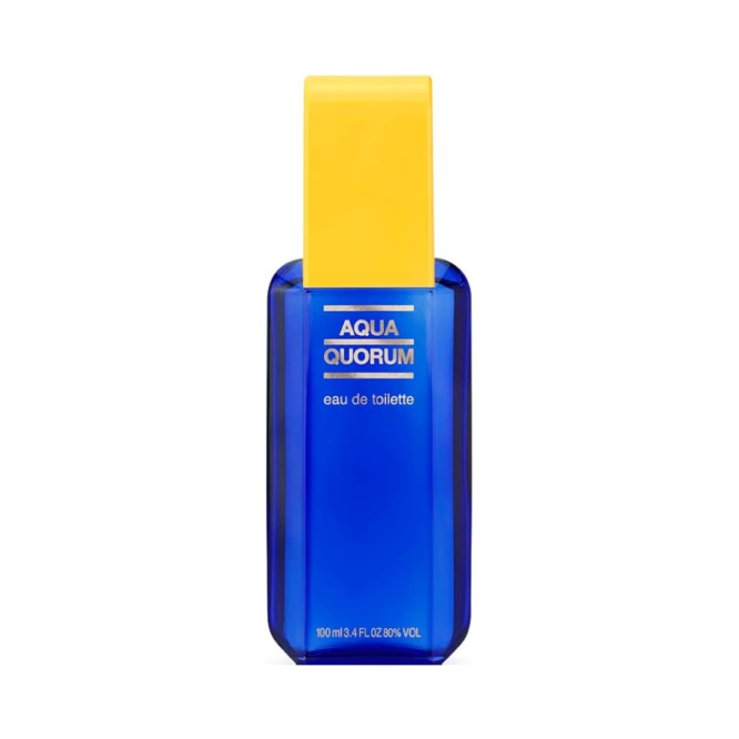 Antonio Puig Aqua Quorum Eau de Toilette 100ml Spray - Fresh and vibrant men's fragrance with citrus and aquatic notes for a refreshing scent experience.