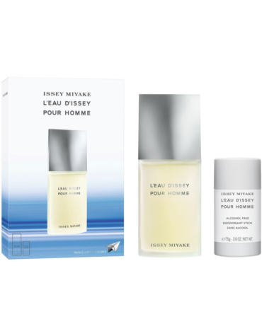 Issey Miyake L'Eau d'Issey Pour Homme gift set featuring 75ml EDT and 75g deodorant stick