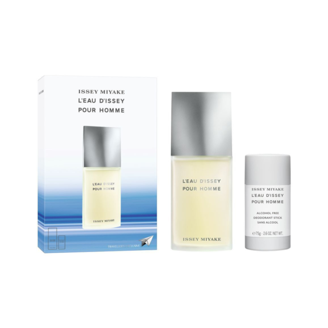 Issey Miyake L'Eau d'Issey Pour Homme gift set featuring 75ml EDT and 75g deodorant stick