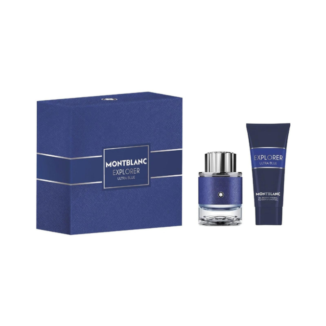 Mont Blanc Explorer Ultra Blue Gift Set featuring 60ml EDP and 100ml Shower Gel