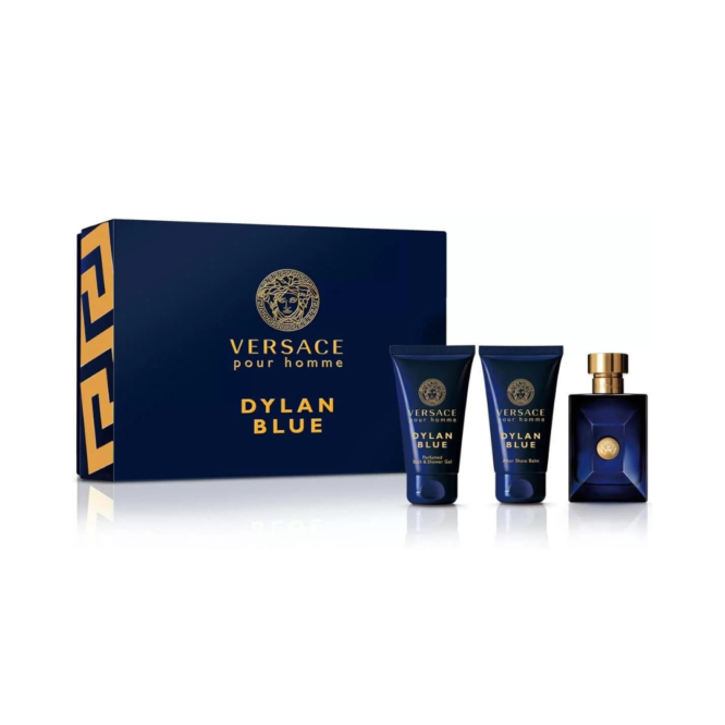 Versace Pour Homme Dylan Blue gift set featuring 50ml EDT