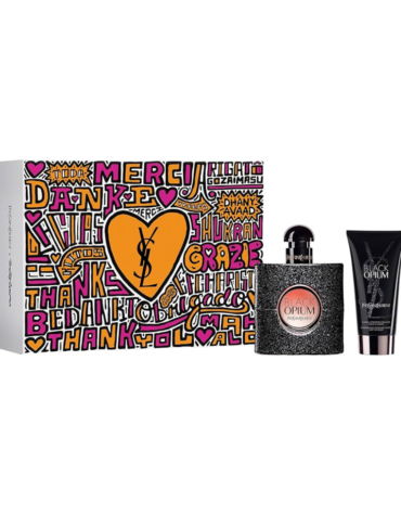 Yves Saint Laurent Black Opium Gift Set featuring 50ml EDP and 50ml body lotion