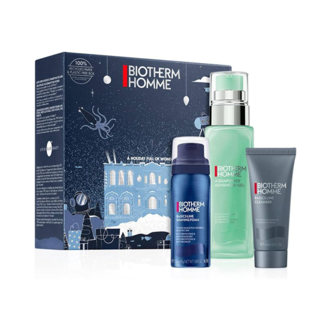 Biotherm Homme Aquapower Gift Set featuring 75ml Aquapower Advanced Gel