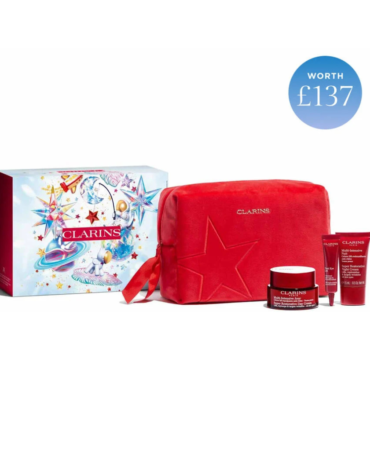 Clarins Haute Exigence Gift Set featuring premium skincare essentials for youthful skin. Includes rejuvenating serum and nourishing cream for radiant complexion.