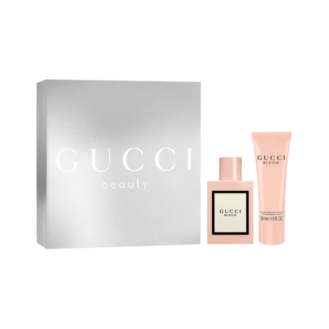 Gucci Bloom Gift Set featuring 50ml Eau de Parfum and 50ml Body Lotion