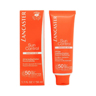 Lancaster Sun Control Face Cream SPF50 50ml - Protects and hydrates skin while preventing sun damage. Ideal for daily use in sunny climates.