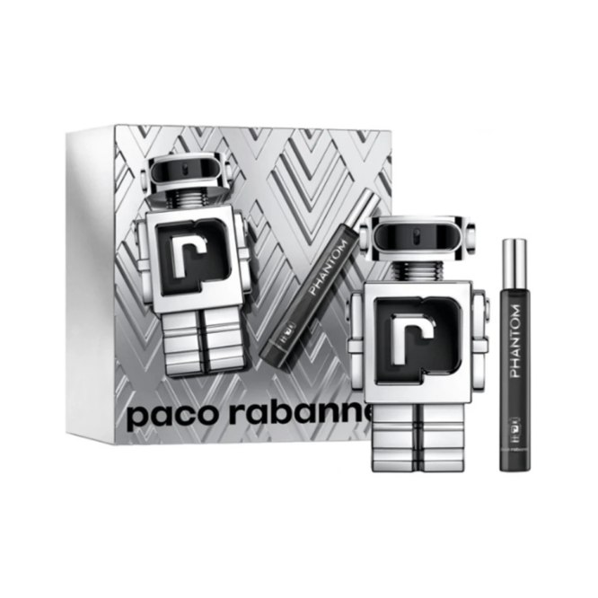 Paco Rabanne Phantom Gift Set featuring a 100ml and 20ml EDT for men