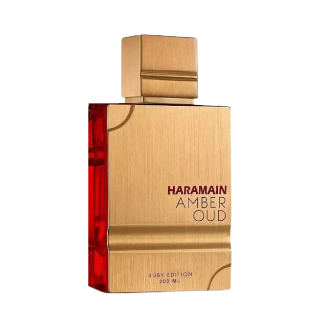 Al Haramain Amber Oud Ruby Edition Eau de Parfum 200ml Spray - Luxurious fragrance with rich amber and oud notes for a captivating scent experience.