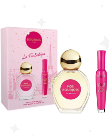 Discover the Bourjois La Fantastique Gift Set featuring a luxurious 50ml EDP and a 7ml mascara for stunning eyes and captivating fragrance.