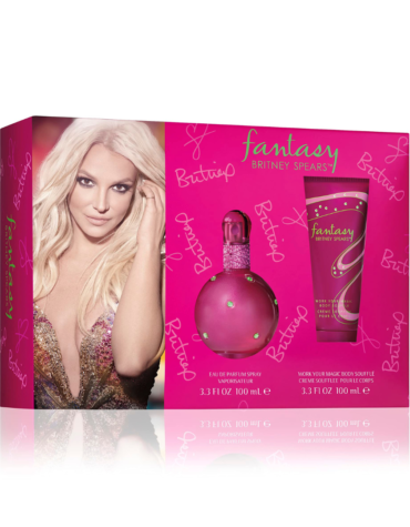 Britney Spears Fantasy Gift Set includes 100ml Eau de Parfum and 100ml Body Soufflé