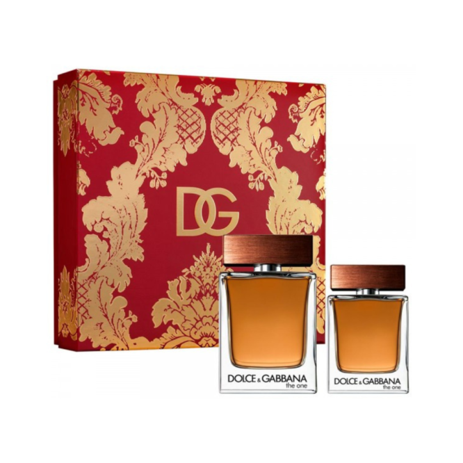 Stylish Dolce & Gabbana The One For Men Gift Set featuring 100ml Eau de Toilette and 50ml Eau de Toilette