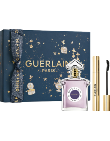 Luxurious Guerlain Insolence Gift Set featuring 75ml EDP and 6g Noir G 24H Intense Volume Curl Mascara