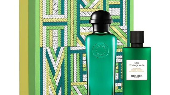 Luxurious Hermès Eau d'Orange Verte Gift Set featuring 100ml EDC and 80ml Hair & Body Shower Gel