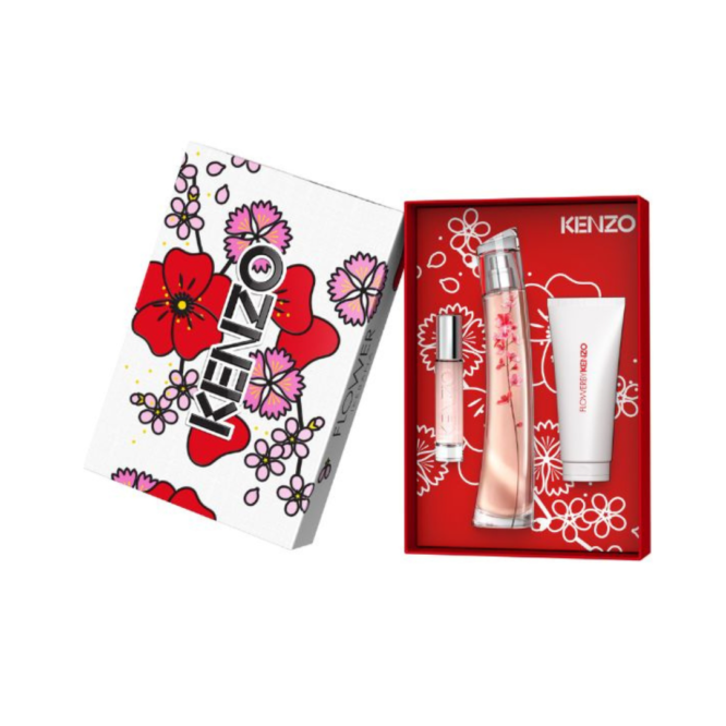 Kenzo Flower Ikebana Sakura Gift Set featuring 75ml EDP